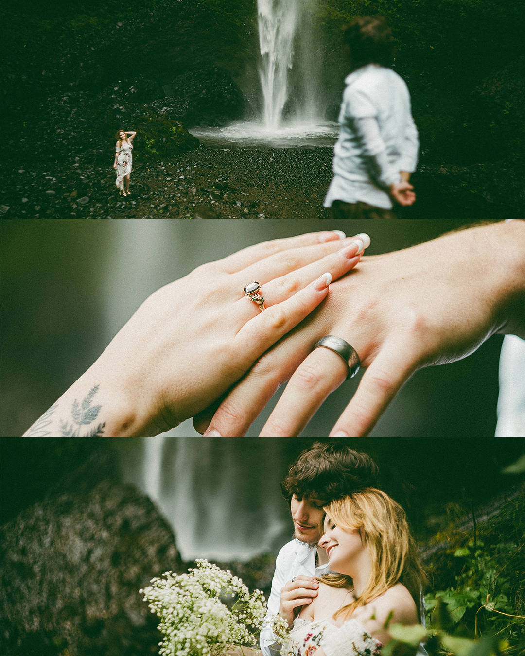 Destination Elopement at Latourell Falls, Columbia River Gorge — photograph 8 of 13